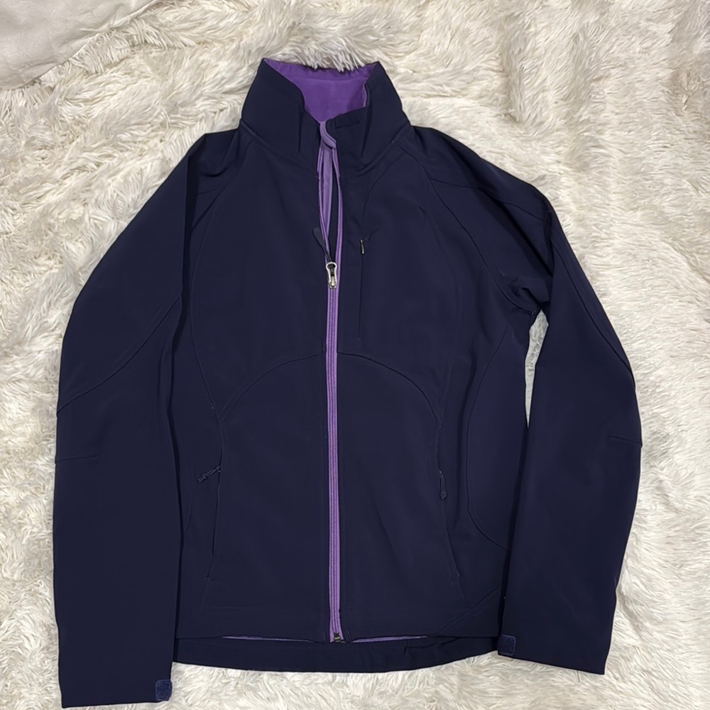 Diamond Supply Co Purple Ski Jacket High Collar Fleece